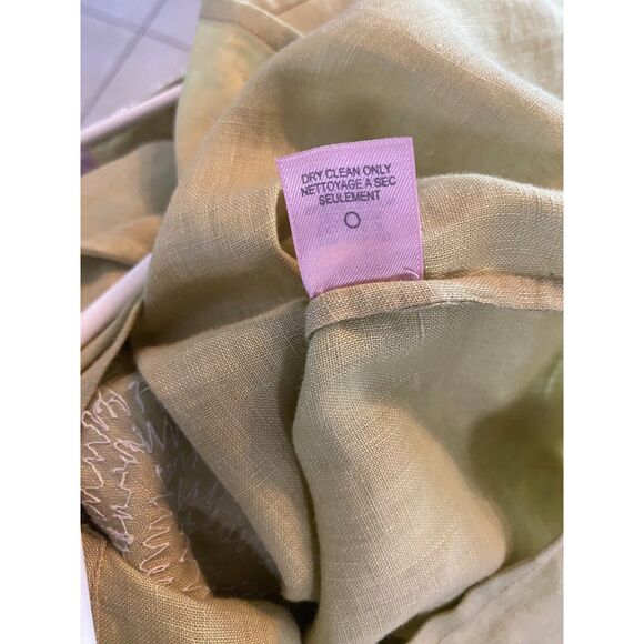 Calypso St. Barth | Chartreuse Linen Tunic Embroidered Sequin Boho - Picture 5 of 9